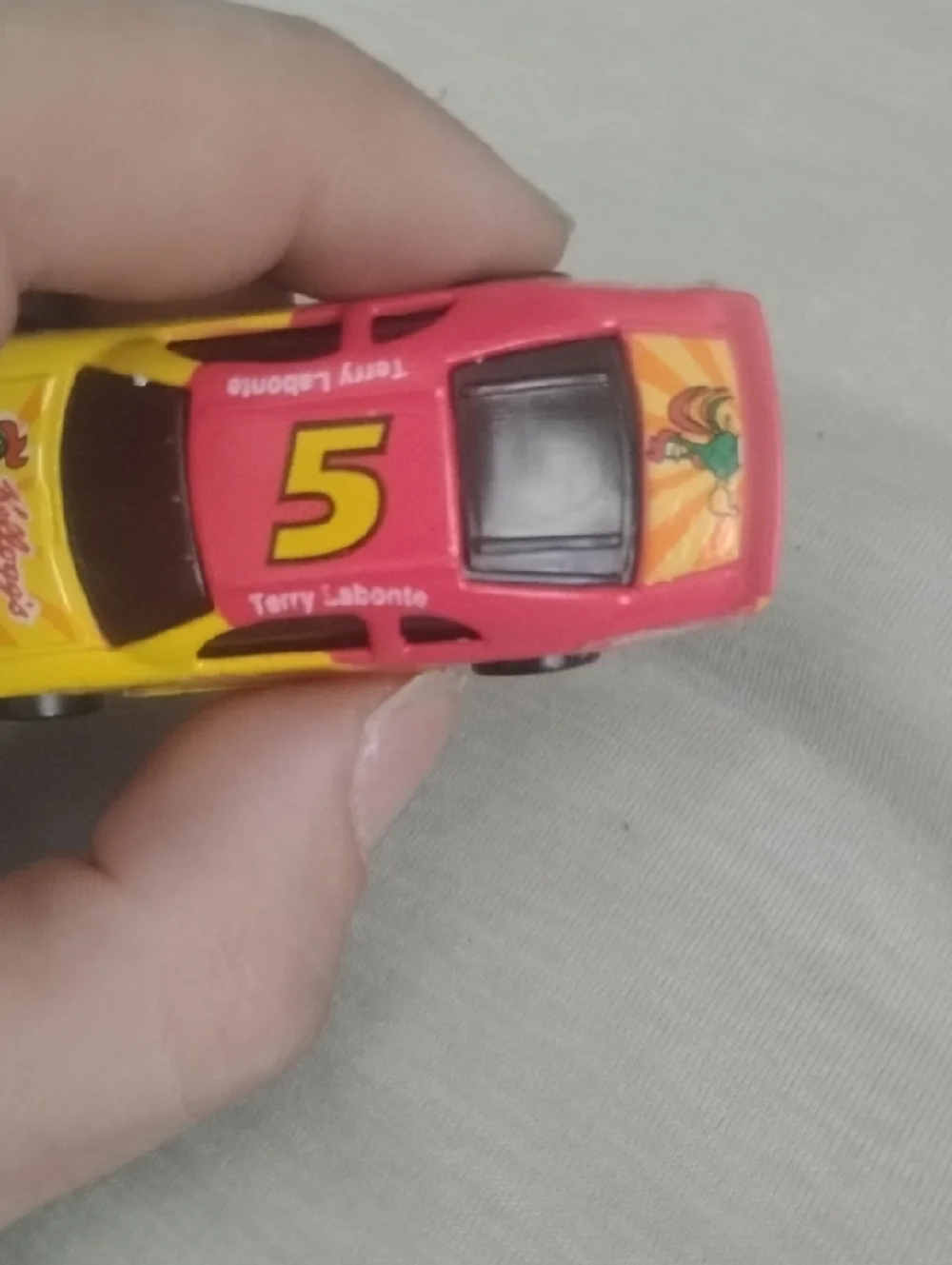 Red & Yellow Corn Flakes Race Car Toy - Terry Labonte Livery